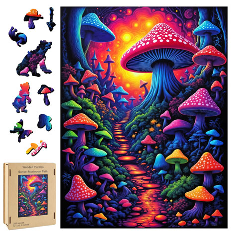 Sunset Mushroom Path Puzzle